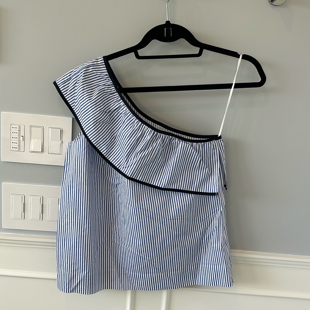 JCrew one shoulder blouse NWT